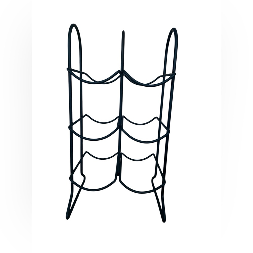 Black Metal Wine Rack